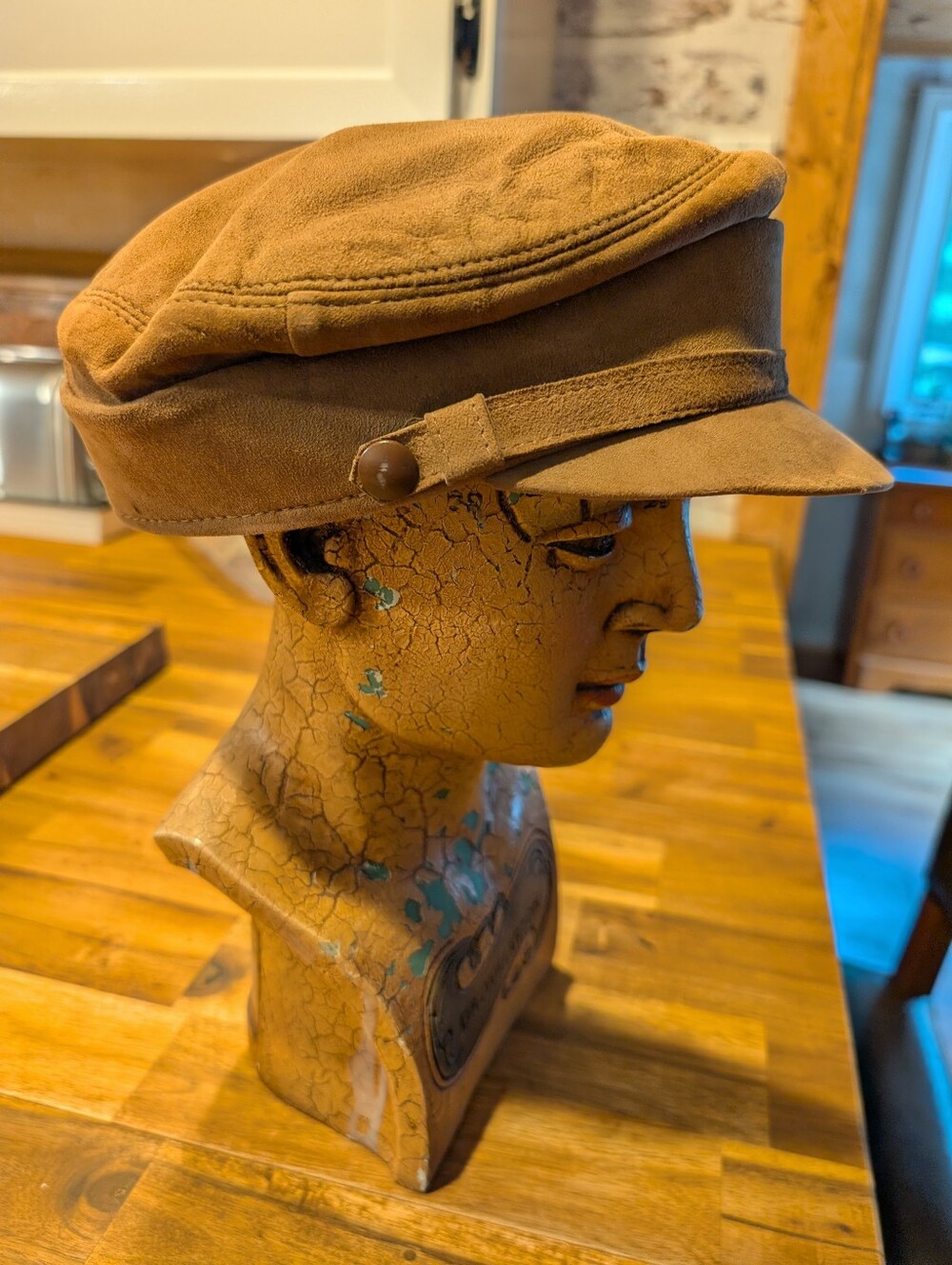 Vintage Olympia Prinz-heinrich Suede News Boy Cap - Picture 5 of 16